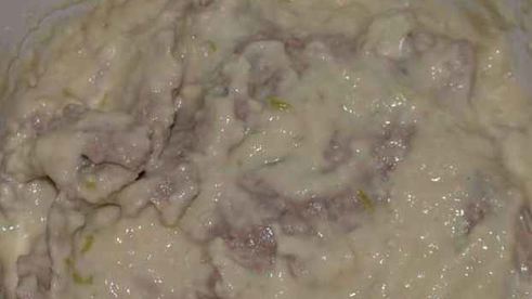 суп с картофелем, рисом свининой и цветной капустой