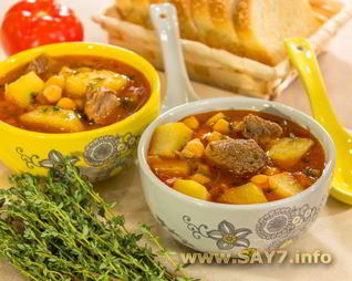 Суп с нутом и бараниной