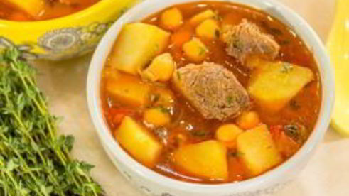 суп с нутом и бараниной