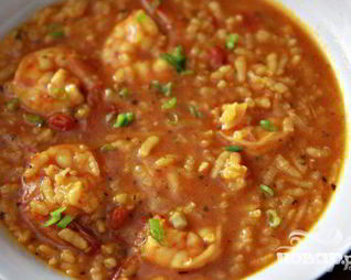 Суп с рисом и креветками