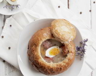 Суп в хлебе по-чешски