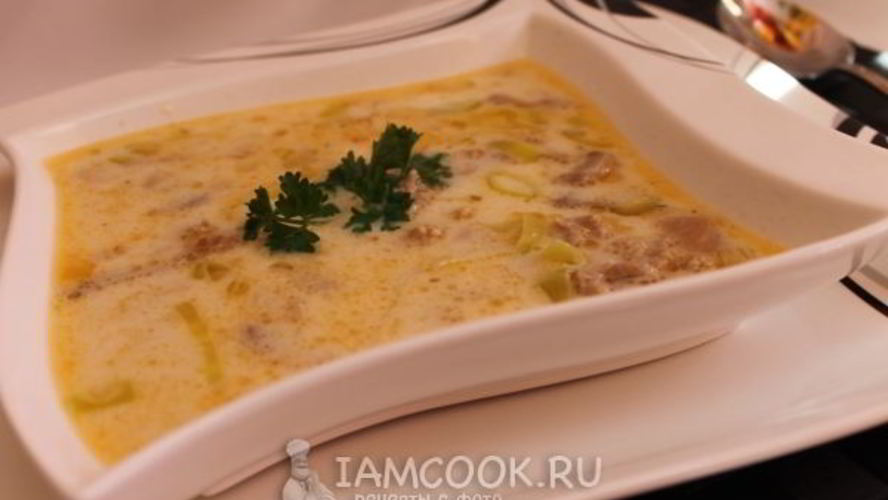 Рецепт немецкого сырного супа k sesuppe