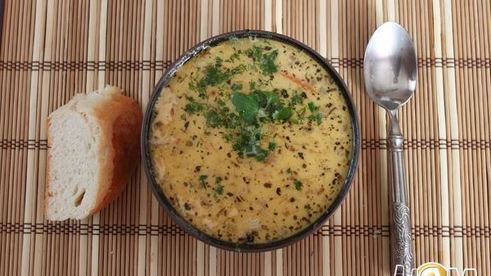 сырно-чесночный чешский суп