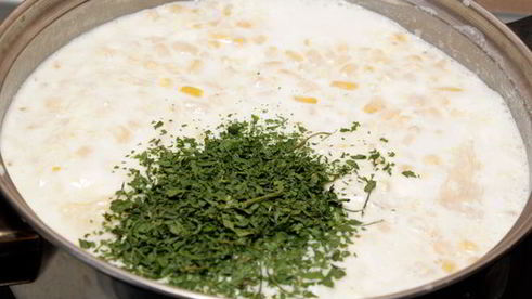 сырно-кукурузный суп