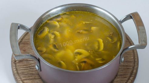 сырный грибной суп из шампиньонов