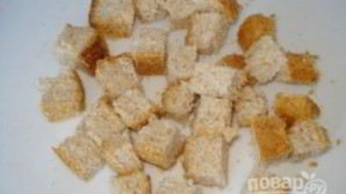 сырный суп-пюре с гренками