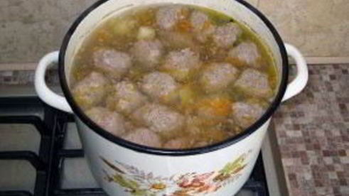 сырный суп с фаршем