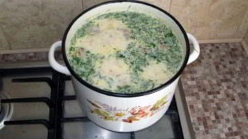 сырный суп с фаршем