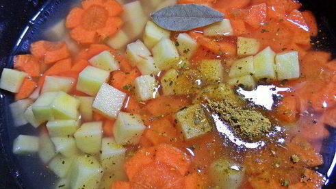 сырный суп с гречневыми хлопьями