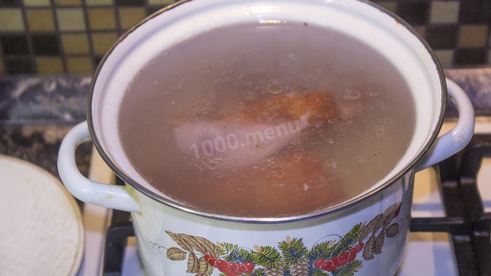 сырный суп с копченой курицей