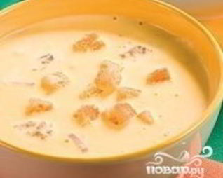 Сырный суп с копченостями