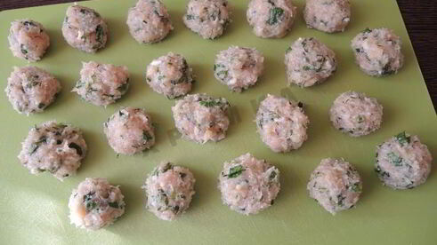 сырный суп с куриными фрикадельками