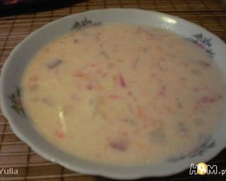 Сырный суп с курицей и помидорами