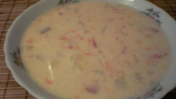 Рецепт Сырного супа с курицей и помидорами