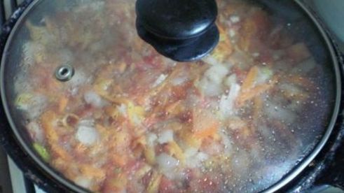 сырный суп с курицей и помидорами