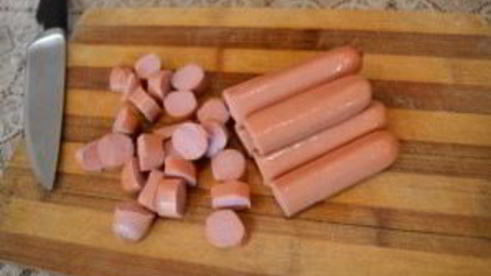 сырный суп с сосисками