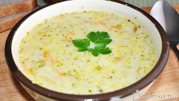 Рецепт Сырного супа с вермишелью