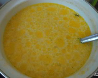 Сырный суп с вешенками