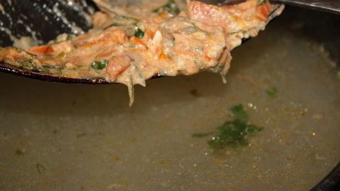 сырный супчик с тыквенными клецками