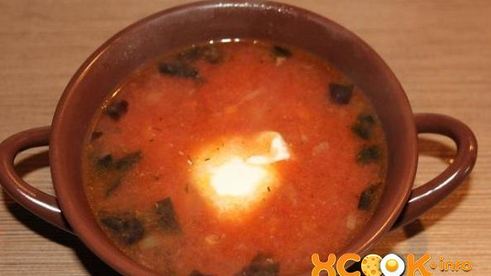 томатный суп с фрикадельками