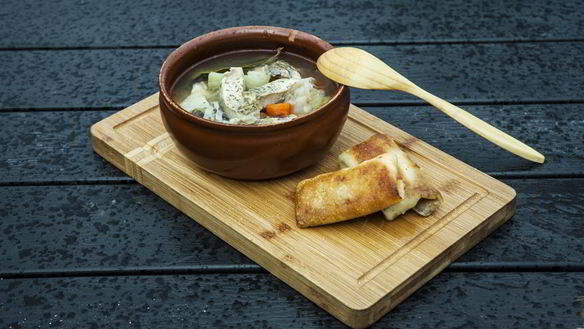 Рецепт Щучьей ухи с блинчиками