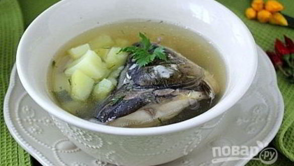 Рецепт Ухи из головы карпа