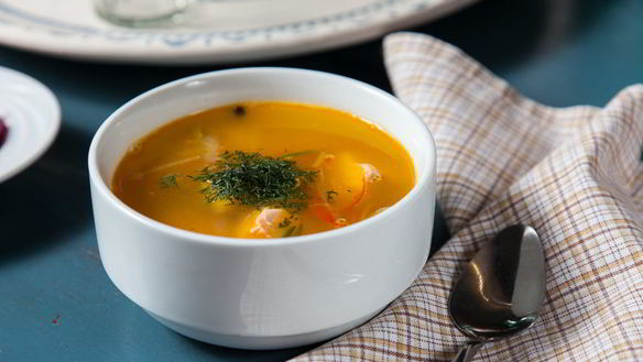 Рецепт Ухи по-боярски с семгой