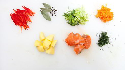 уха по-боярски с семгой