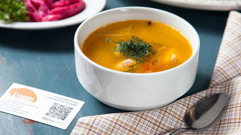 уха по-боярски с семгой