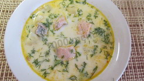 уха по-фински из форели со сливками