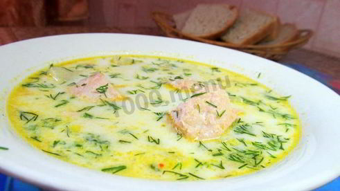 уха по-фински из форели со сливками