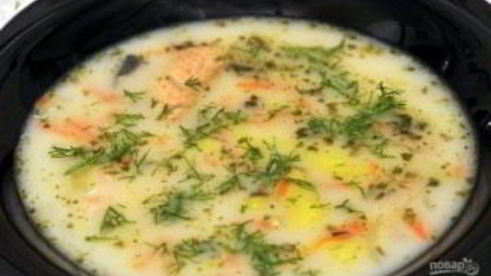 уха по-фински с молоком