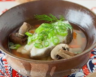 Уха с грибами