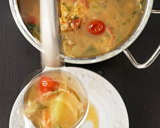 Уха с пшенной кашей