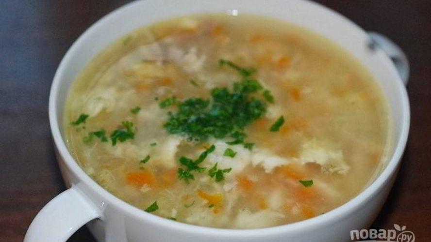 Рецепт ухи со взбитым яйцом