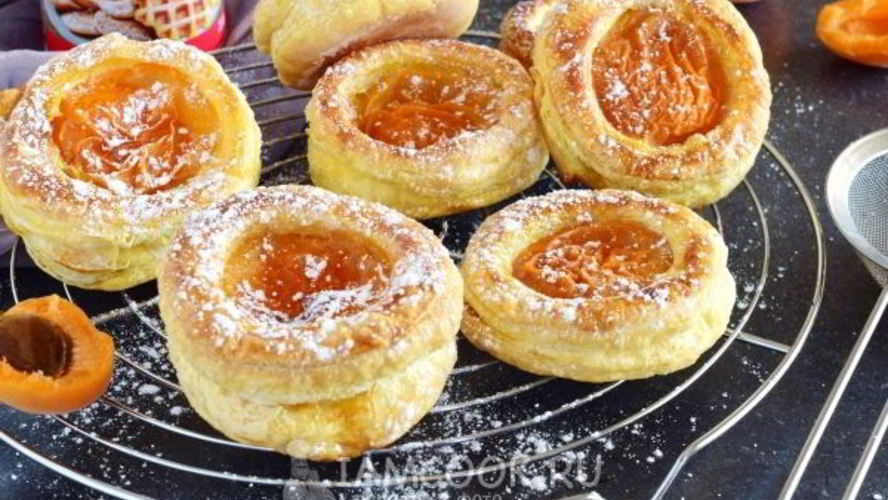 Рецепт абрикосовых слоек