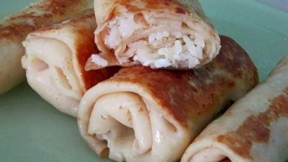 Рецепт Блинчиков с рисом и яйцом