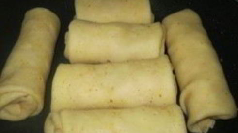 блинчики с рисом и яйцом