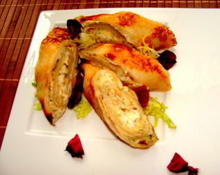 Блинчики с семгой на закуску