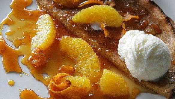 Рецепт Блинов фламбе с мороженым