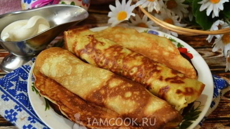 Рецепт блинов на сметане и воде