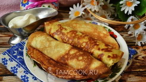 блины на сметане и воде