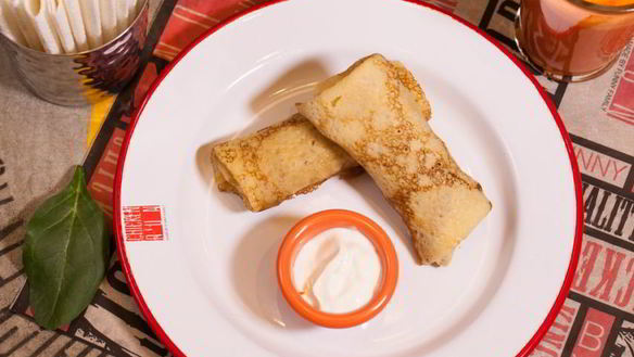 Рецепт Блинов с курицей и грибами