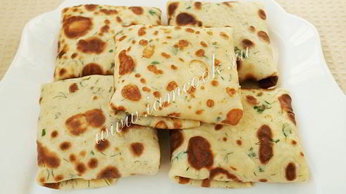 блины с курицей и сыром