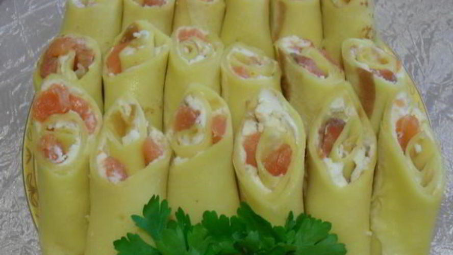 Рецепт блинов с рыбой к празднику