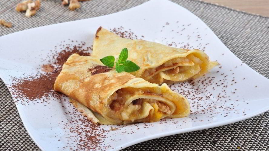 Рецепт блинов с яблоками
