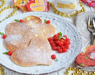 Блины-сердечки