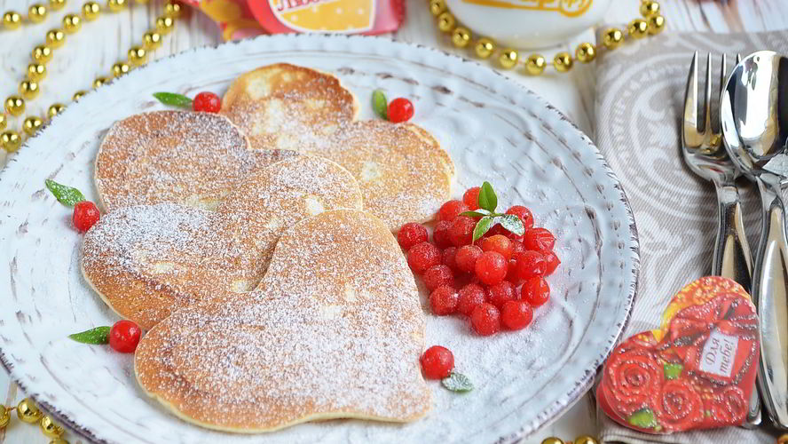 Рецепт блинов-сердечек