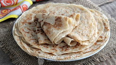 дрожжевые блины на воде