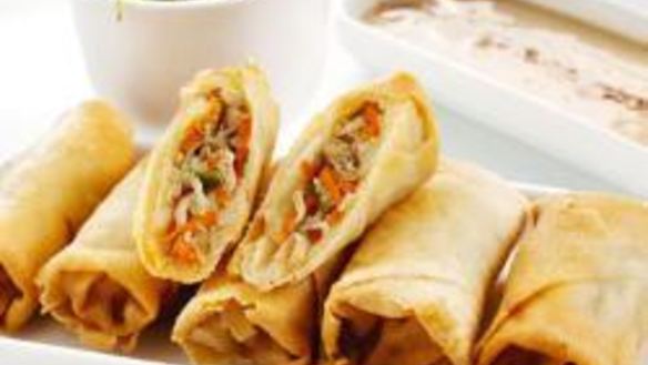Рецепт Китайских хрустящих фаршированных блинчиков